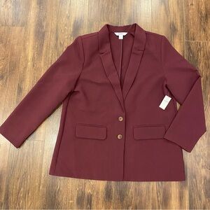 NWT burgundy blazer